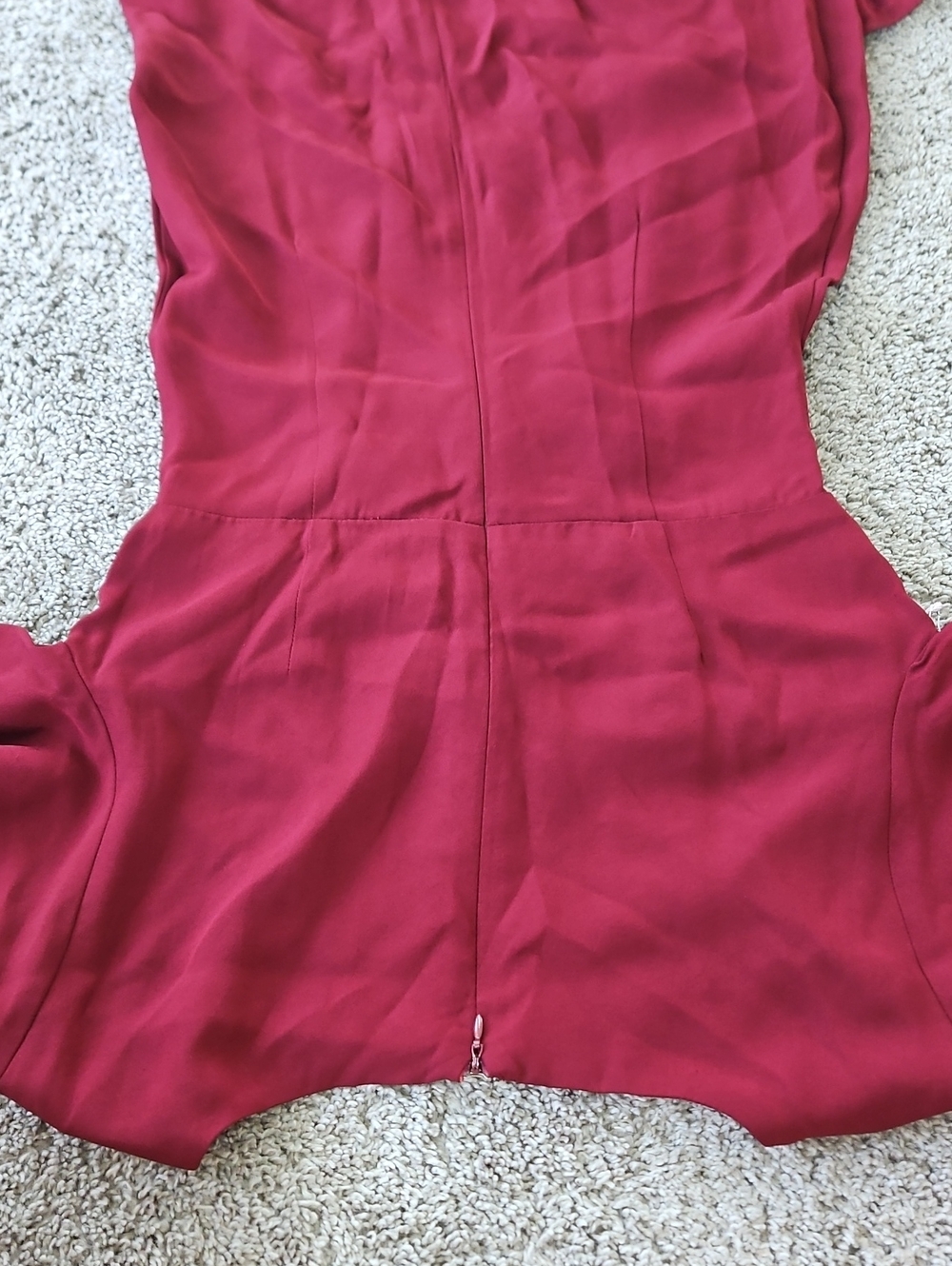 Nwt STAUD Burgundy Long-Sleeve Bow Maxi Dress 6 - Picture 13 of 15